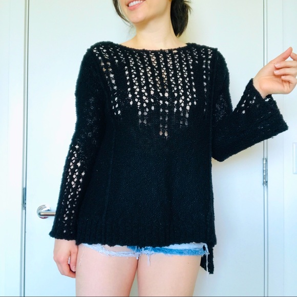 🌟 Arizona Jeans Co Black Knit Sweater - Picture 1 of 9